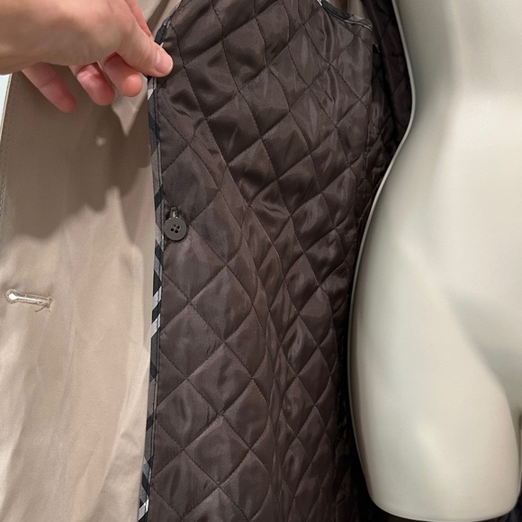 London Fog Beige Double-Breasted Water Resistant Trench Coat - Picture 8 of 16